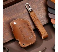 GZNBB Leather Car Key Cover Keychain Holder Case Protector, for Jeep Wrangler Jl JK Sahara Robin Hood