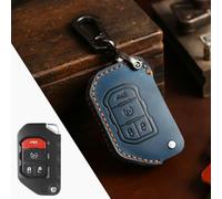 GZNBB leather car key cover keychain holder case protector, for Jeep Wrangler JL JLU