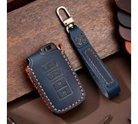 GZNBB Leather Car Key Cover Keychain Shell Case Protector, for Toyota Camry Rav4 Noah Sienta Voxy 80 Harrier Alphard Ah20 Land Cruiser