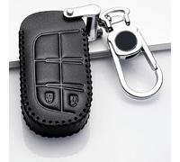 GZNBB Leather Car Styling 2 Button Key Case Cover, for Jeep Compass/Grand Cherokee for Fiat Viaggio/Ottimo M19