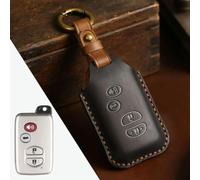 GZNBB Leather Key Case Cover Car Accessories Fob Protect, for Toyota Land Cruiser Prius Highlander Patrol