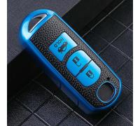 GZNBB Leather+TPU All-Inclusive Car Key Cover Case Fob, for Mazda 2 3 5 6 CX-3 CX-5 CX-7 CX-9 CX8 Speed Miata MX5 2016 2017 2018