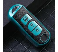 GZNBB Leather+TPU All-Inclusive Car Key Cover Case Fob, for Mazda 2 3 5 6 CX-3 CX-5 CX-7 CX-9 CX8 Speed Miata MX5 2016 2017 2018
