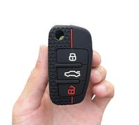 GZNBB Silicone Car Fob Key Case Holder Set, for Audi A1 A3 A6 Q2 Q3 Q7 TT TTS R8 S3 S6 RS3 RS6 Auto Protector Cover Accessories