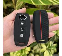 GZNBB Silicone Car Key Case Holder, for Nissan X-trail T33 Kicks Qashqai J12 Juke Teana Altima Ariya Keyless Go Cover Keychain