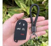 GZNBB Silicone Car Key Case Holder Shell Soft Cover Protector, for Chrysler Dodge for Jeep Fiat 5 Button