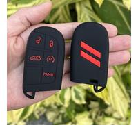 GZNBB Silicone Car Key Case Holder Shell Soft Cover Protector, for Chrysler Dodge for Jeep Fiat 5 Button