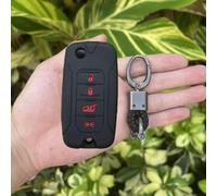 GZNBB Silicone Car Key Cover Case Keychain Set, for Jeep Renegade 2016-2023 Compas 4buttons