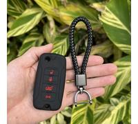 GZNBB Silicone Car Key Cover Case Keychain Set, for Jeep Renegade 2016-2023 Compas 4buttons