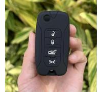 GZNBB Silicone Car Key Cover Case Keychain Set, for Jeep Renegade 2016-2023 Compas 4buttons