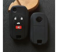 GZNBB Silicone Modified Flip Key Shell Case, for Nissan Sylphy Cube Juke Rogue Micra Qashqai Altima Maxima Sentra Versa 4 Button