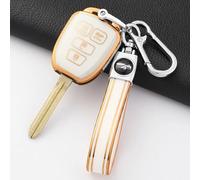 GZNBB Soft TPU Car Key Case Cover Shell Fob, for Toyota Prius Corolla Yaris Avensis Camry RAV4 4 Buttons Keychain Accessories