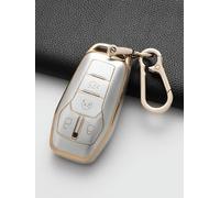 GZNBB Soft TPU Car Key Case Cover Shell, for Ford Fusion Mondeo Mustang F-150 Explorer Edge 5 Buttons Protector Accessories