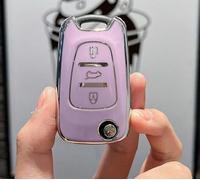 GZNBB TPU Car Folding Key Case Cover Fob, for Hyundai I20 I30 Elantra Azera Veracruz Veloster for Kia Rio K7 K5 Sportage Sorento