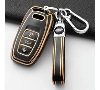 GZNBB TPU Car Key Case Cover Shell Fob, for Audi A1 A3 A4 A5 A6 A7 A8 Quattro Q3 Q5 Q7 2009-2015 Protector Keychian Accessories