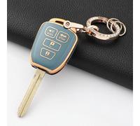GZNBB TPU Car Key Case Cover Shell Fob, for Toyota Prius Corolla Yaris Avensis Camry RAV4 4 Buttons Keyless Keychain Accessories