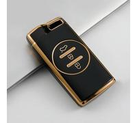 GZNBB TPU Gold Edge Car Key Cover Case Shell, for Chery Tiggo 8 Arrizo 5 7 Pro EQ7 5x 3x Tiggo 7 Pro 2020 Gx