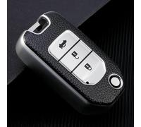 GZNBB TPU Leather Car Flip Key Case Protective Cover Shell Keychain, for Honda Civic CR-V HR-V Agreement Jade Crider Odyssey 2015-2018