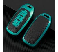 GZNBB TPU Leather Car Key Cover Case Bag Shell Holder Fob Keychain, for Ford Territory EV Protector Accessories
