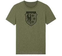 GZNDBFMEP Shirt France Abzeichen Charlemagne LVF 33. Waffen Grenadier-Division T-Shirt Mens Army Green
