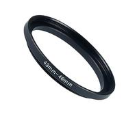 GZNLY 43mm to 46mm Step-up Adapter Rings Filter Adapter Black Metal Step Down Filter Ring Adapter Compatible with All Brand UV CPL ND Camera Lens Filter Stepping Rings (43mm-46mm)