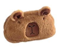 GZQCVVFQ Capybara Animal Pencil Pouch, Plush Capybara Pen Bag, Cute Fluffy Plush Pencil Case, Kawaii Pencil Pouch with Zipper, Capybara Pencil Bag for Boys and Girls, UEZZ0013