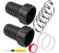 GZqiancang IBC Adaptor S60 x 6 to Hose Nozzle, Female Thread to Nozzle 50 mm, IBC Tank Accessories, IBC Adapter for a Variety of Pipes and Valves, Pack of 2