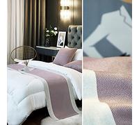 GZQIAWY Bedspreads Bed Runner Throw Bedding Single Queen King Bed Cover Towel Home Hotel Decorations Bed Towel Scarf B-purple 50 x 160cm (Bed Scarf Only)