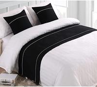 GZQIAWY Bedspreads Bed Runner Throw Bedding Single Queen King Bed Cover Towel Home Hotel Decorations,black,45cm Cushion Cover (Only One Cover)