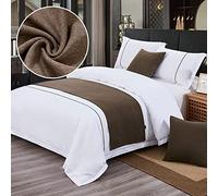 GZQIAWY Bedspreads Bed Runner Throw Bedding Single Queen King Bed Cover Towel Home Hotel Decorations Bed Towel Scarf brown 50 x 180cm (Bed Scarf Only)
