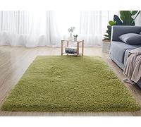 GZQIAWY Carpets for Modern Living Room Thick Silk Wool Carpet in Children's Room Home Decoration Modern Fluffy and Soft Large Rugs Grass green 47×66 inchs(120×170cm)