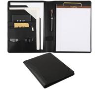 GZRHKJ Genuine Leather Portfolio Folder, Business Slim Portfolio Folio Organizer, Resume Folder, A4 Document Folder, Legal Pad Padfolio for Men & Women