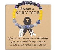 Gzrlyf Bladder Cancer Awareness Bracelet Bladder Cancer Gifts Cancer Survivor Warrior Support Jewelry, M, Stainless Steel, no gemstone