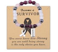 Gzrlyf Brain Aneurysm Awareness Bracelet Multiple Myeloma Survivor Bracelets Inspirational Gift For Patients Cancer Support Awareness Gifts, M, Stainless Steel, no gemstone