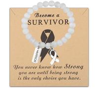 Gzrlyf Brain Cancer Bracelet Brain Cancer Awareness Gift Gray Warrior Survivor Support Jewelry, M, Stainless Steel, no gemstone