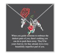 Gzrlyf HauntiAdalin Necklace Smut Reader Dark Romance Book Lover Jewelry Run Little Mouse, One Size, Stainless Steel, No Gemstone