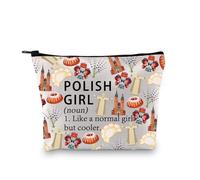 Gzrlyf Poland Country Makeup Bag Polish Gift Poland Souvenirs Travel Gift Polish Stuff Zipper Pouch, POLISH noun, Fashion