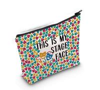 Gzrlyf Stage Face Theater Makeup Bag Theatre Nerd Backstage Actor Actress Gift Theatre Bag Musicals Makeup Pouch, THIS IS MY STAGE FACE, Fashion