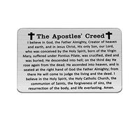 Gzrlyf The Apostles Creed Wallet Card I Believe in God Christian Engraved Wallet Insert Christian Prayer Gifts Religious Gift(Apostles Creed Wallet Card)