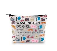Gzrlyf Washington DC Makeup Bag Washington DCTrip Gift Washington DC Travel Storage Bag Washington State Cosmetic Bag, WASHINGTON DC GIRL noun, Fashion