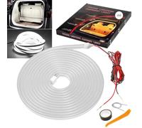 GZRUICA LED Lights for Car Trunk, 4M/158Inch Silicone Waterproof Flexible Cuttable Trunk Cargo Ambient Light, Embedded Universal Auto Interior Lights White
