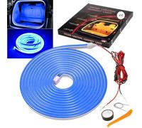 GZRUICA LED Lights for Car Trunk, 4M/158Inch Silicone Waterproof Flexible Cuttable Trunk Cargo Ambient Light, Embedded Universal Auto Interior Lights Blue