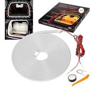 GZRUICA LED Lights for Car Trunk - Dynamic Flow Light Mode, 4M/158Inch Silicone Waterproof Flexible Cuttable Trunk Cargo Ambient Light, Embedded Universal Auto Interior Lights White