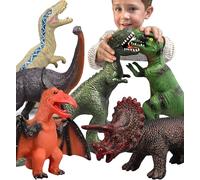 Gzsbaby 6 Piece Jumbo Dinosaur Toys for Kids and Toddlers 3-5, Large Soft Figures for Dinosaur Lovers - Perfect Party Favors, Birthday Gifts