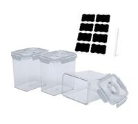 Gzsekken 3 Pack Biscuit Tin 6.4L Plastic Biscuit Barrel for Kitchen, Airtight Cookie Jar with Lid Stackable Sweet Jars for Candy Buffet Food Storage Container, BPA-Free Wide Mouth Pantry Organiser