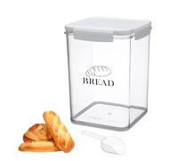 Gzsekken Airtight Bread Storage Container With Lid Clip Locking - Tall BPA-Free Plastic Food Keeper for Homemade Bread, Toast, Bagel - Kitchen Storage Bin