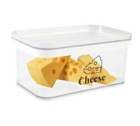 Gzsekken Airtight Cheese Container for Fridge - Storage Box With Lid for Cream Chunks, Clear Dish, Bacon Saver - BPA-Free Plastic Holder
