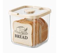 Gzsekken Bread Bins For Kitchen,Full Clear Bread Storage Container with Lid & Air Vent,Tall Food Keeper for Homemade Loaf,Sandwich,Toast, Bagel-Stackable Kitchen Storage Box