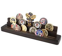 Gzsekken Display coin holder - 4 Rows challenge coin display coin holder(Coins not included) - Military Coin Display Stand