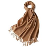 GZSLKSCD 190 * 32CM Red/Pink Wool Ladies Scarves With Tassels, Warm Plaid Blanket Scarves, Winter Long Grid Shawls And Wraps (brown 32 * 190CM)